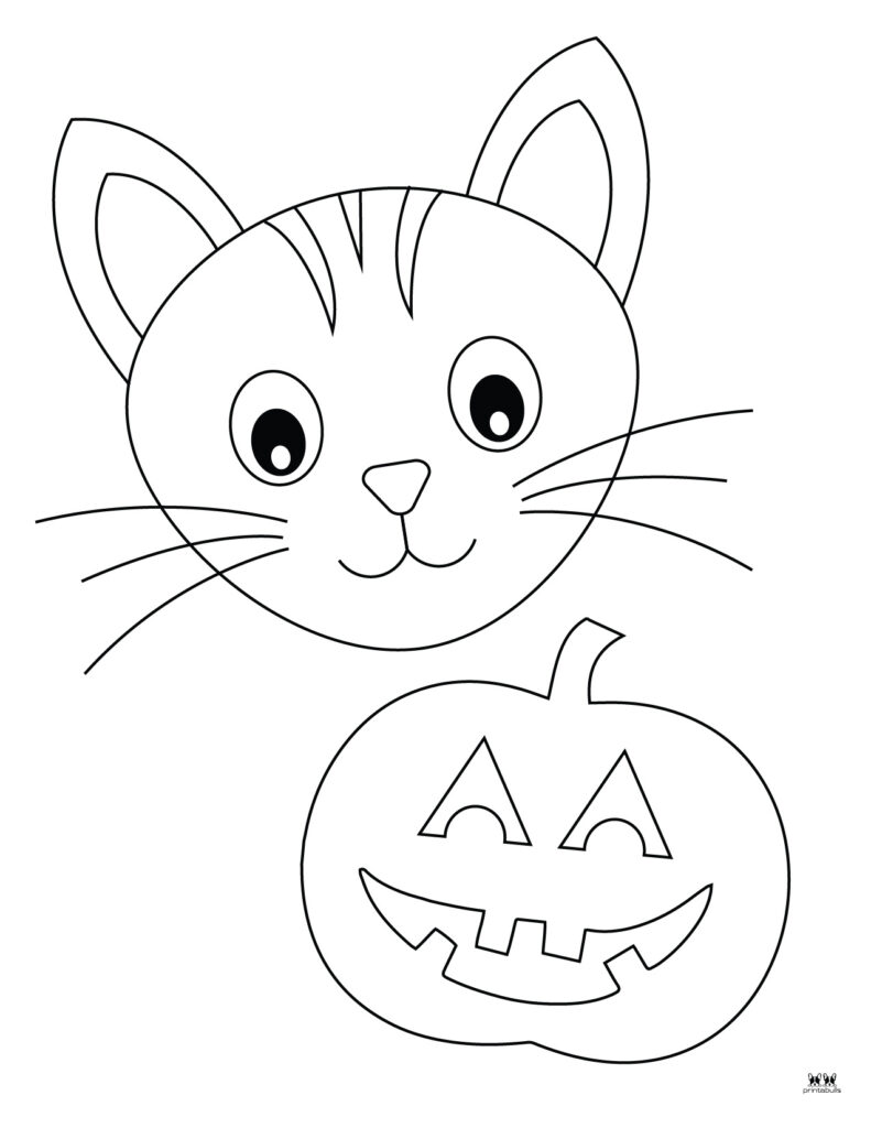 Halloween cat coloring pages