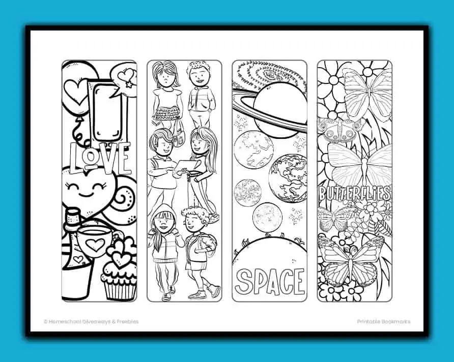 Free printable bookmarks for kids various themes subjects