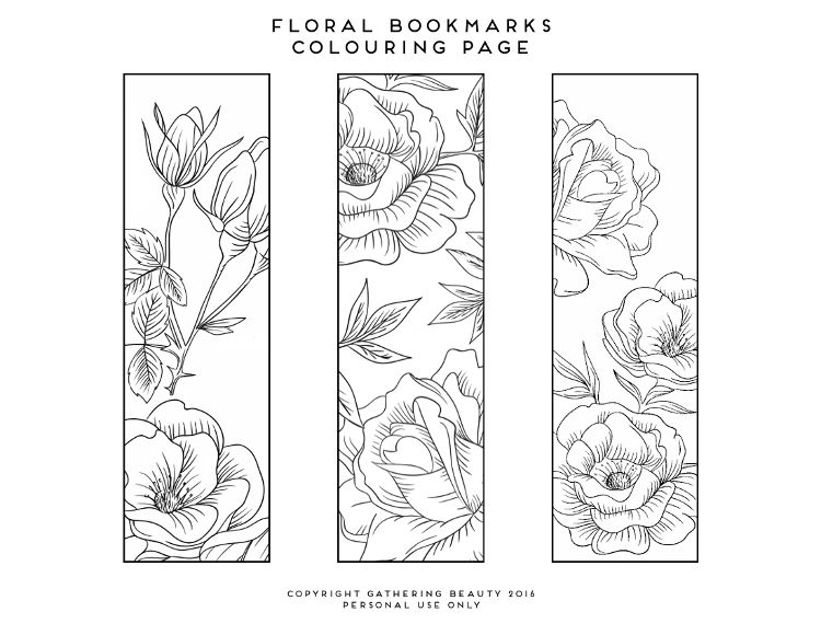 Free printable colouring page bookmarks â gathering beauty coloring bookmarks printable coloring pages free printable coloring pages