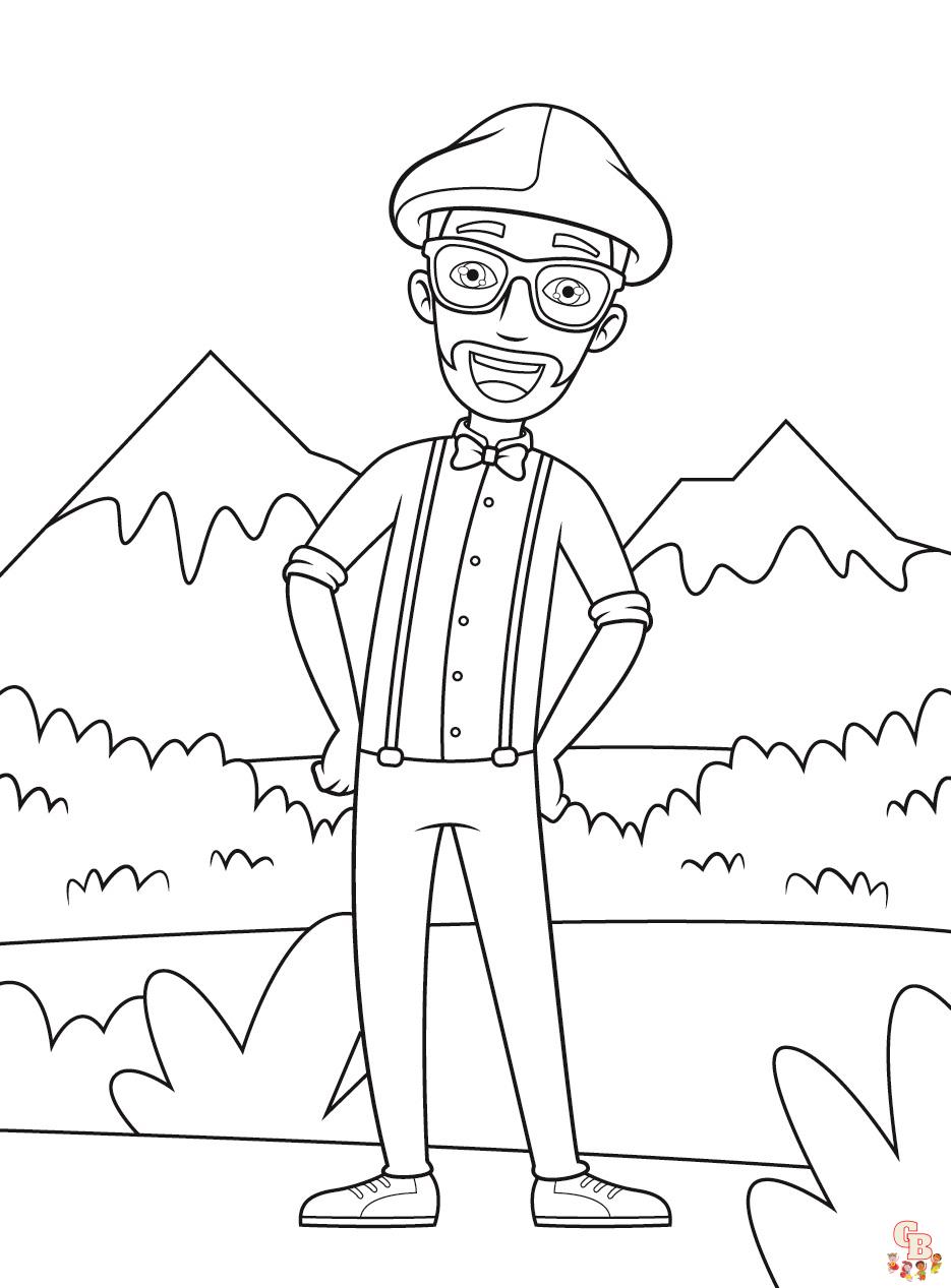 Unleash your childs creativity with blippi coloring pages
