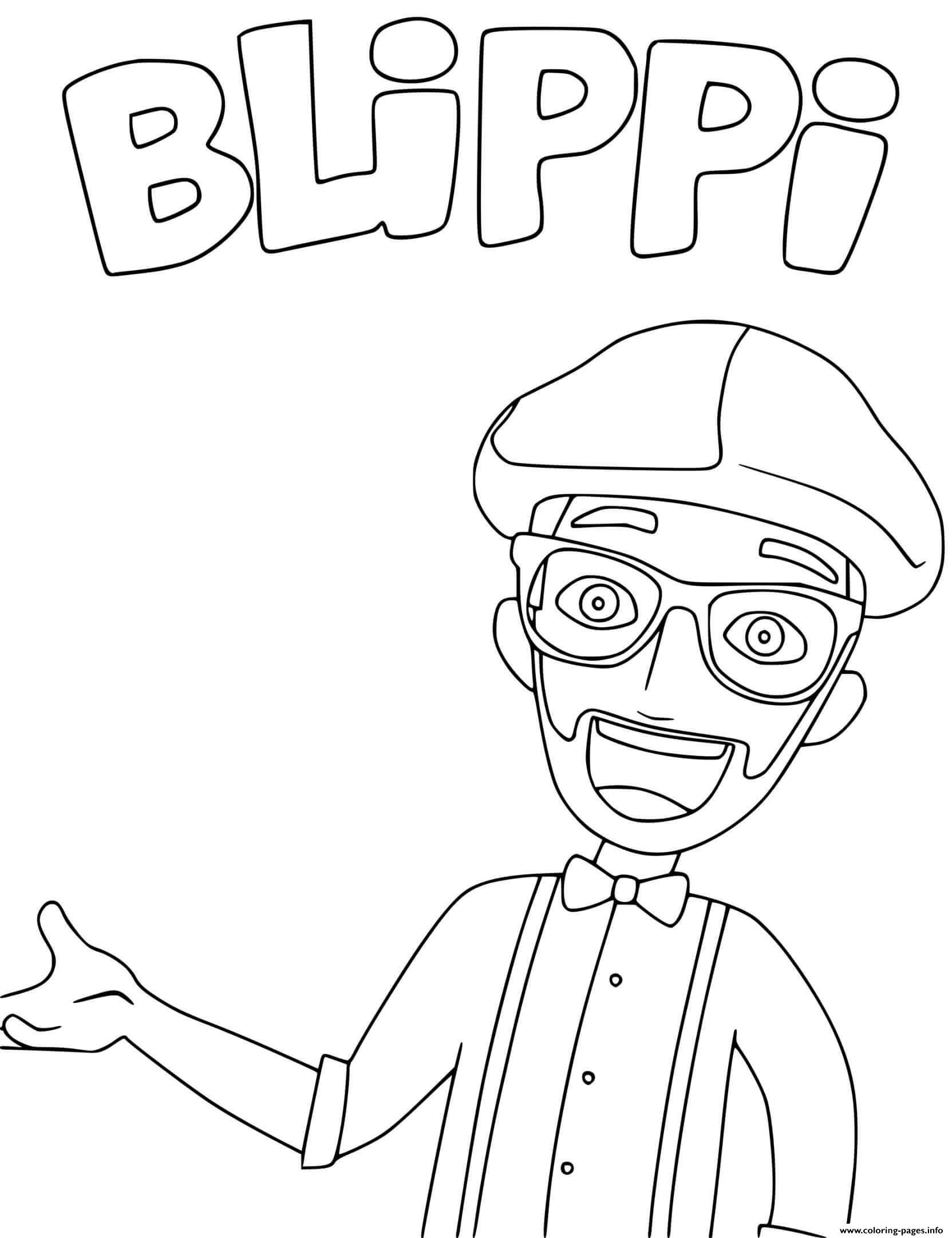 Print blippi educational coloring pages birthday coloring pages coloring pages dinosaur coloring pages