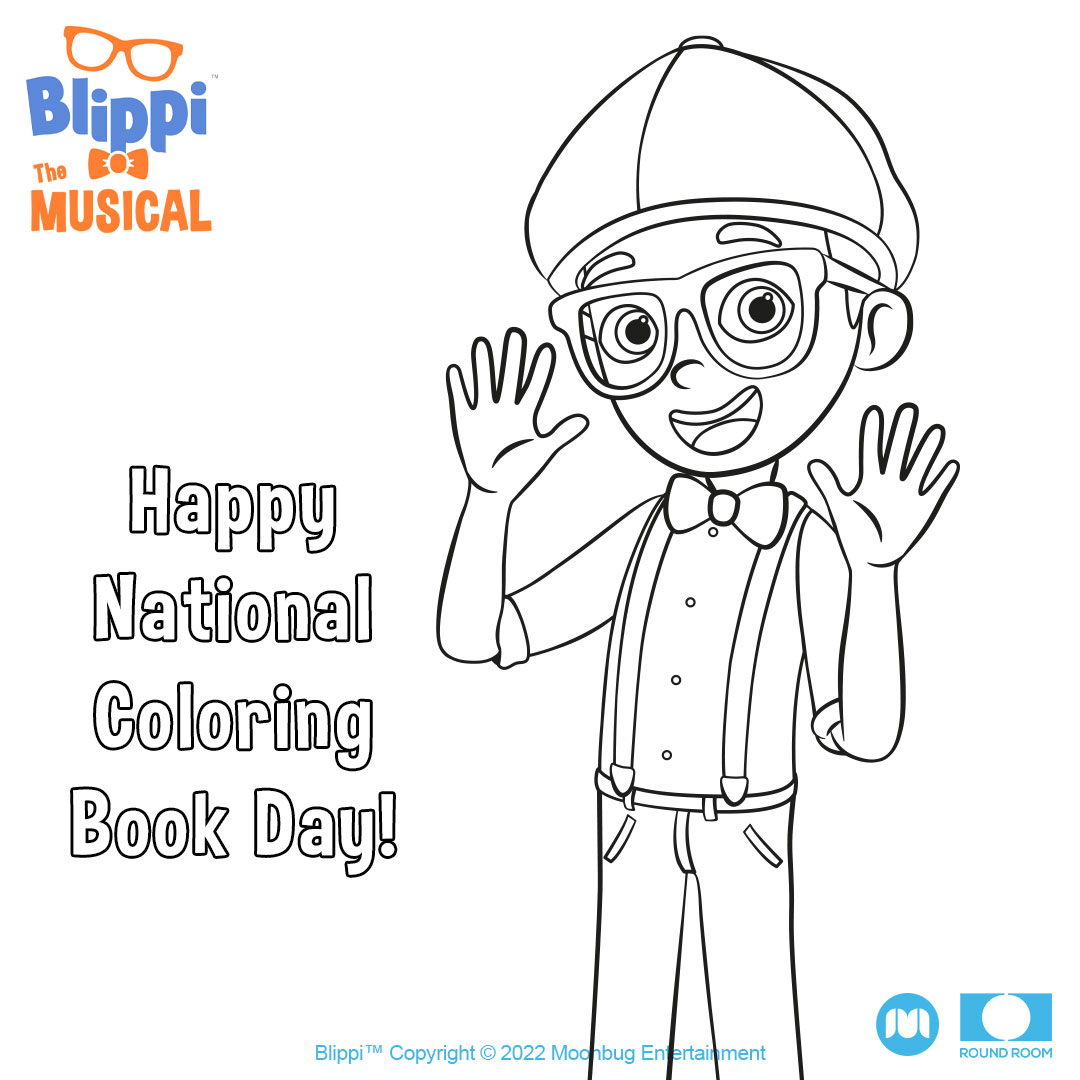 Blippi on tour on x happy national coloring book day head to our facebook to find a printable version of this blippi coloring activity for your little one httpstcoakhhjbywt x