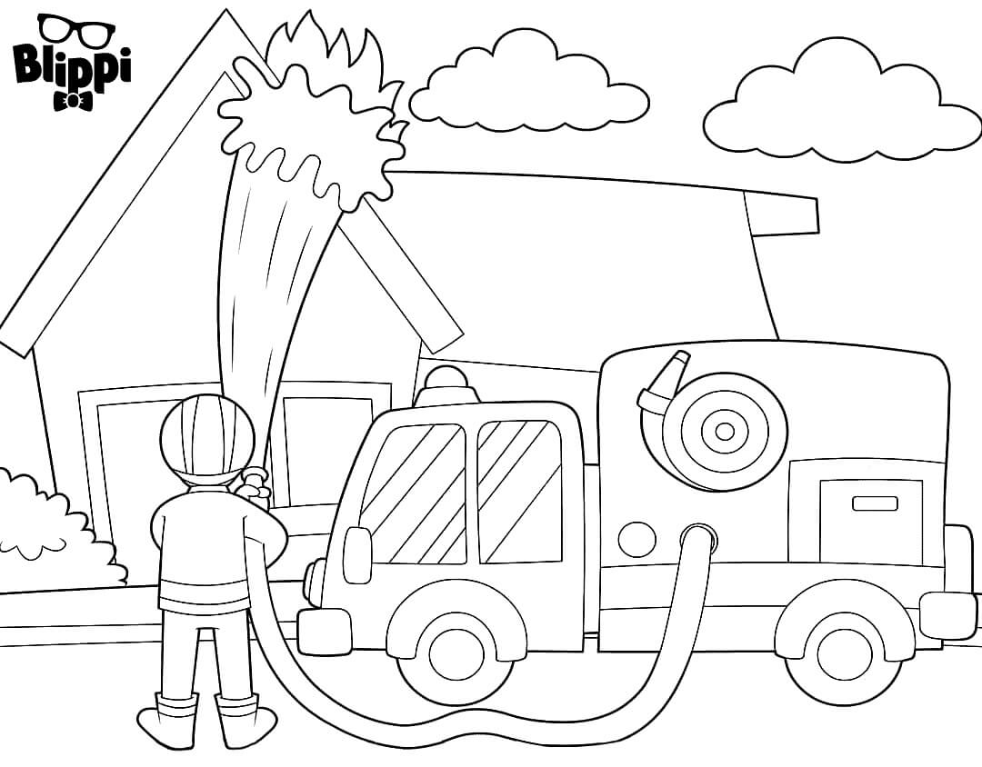 Blippi coloring pages