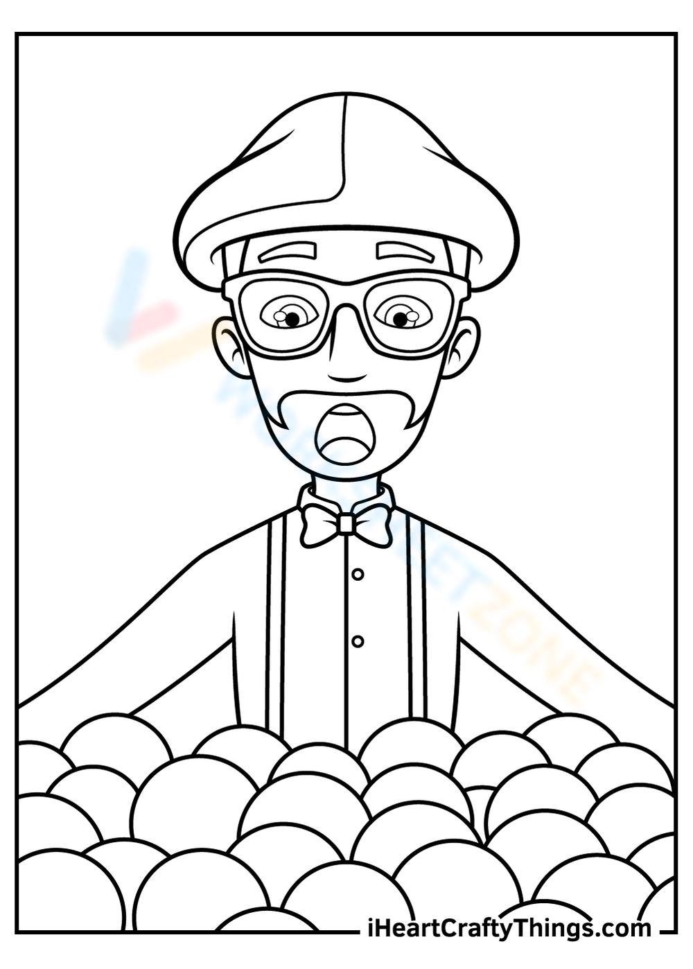 Free collection of attractive blippi coloring pages for kids