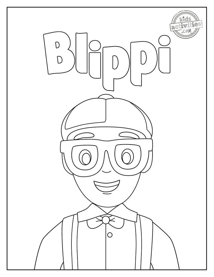 Free cute and fun blippi coloring pages coloring pages for boys coloring pages diy coloring books