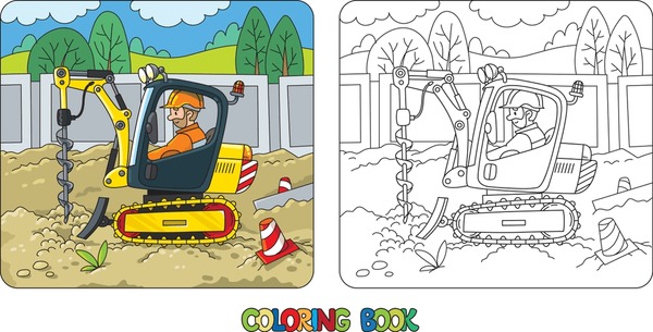 Thousand coloring book tractor royalty