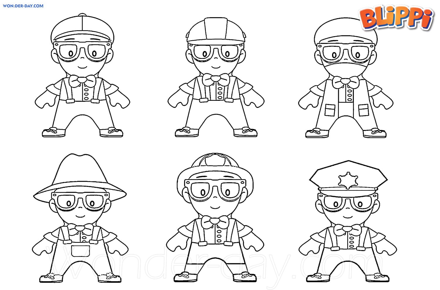 Free printable blippi coloring pages for kids wonder day â coloring pages for children and adults