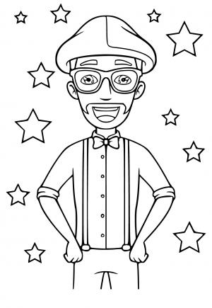 Free printable blippi coloring pages sheets and pictures for adults and kids girls and boys