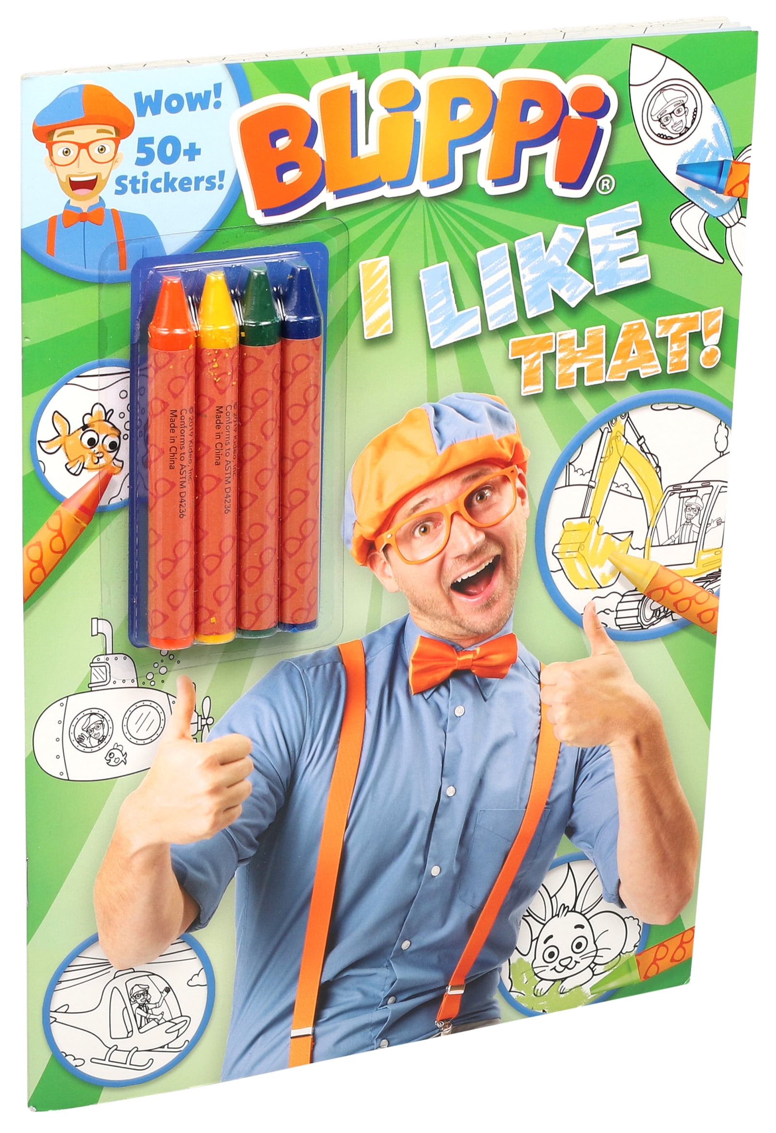 Blippi i like that blippi coloring book with crayons other