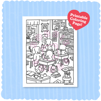 Digital download â classroom coloring page bobbie goods reviews on