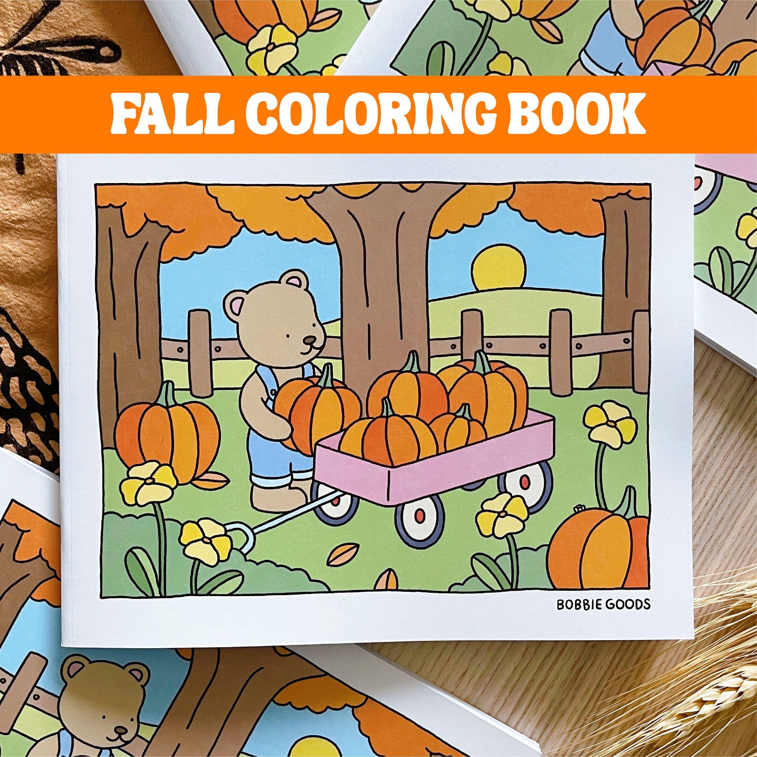Fall coloring book by bobbie goods