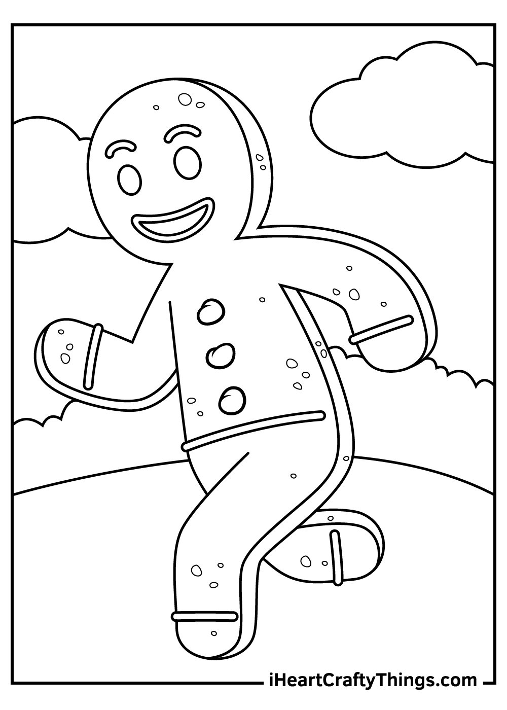 Christmas gingerbread coloring pages free printables