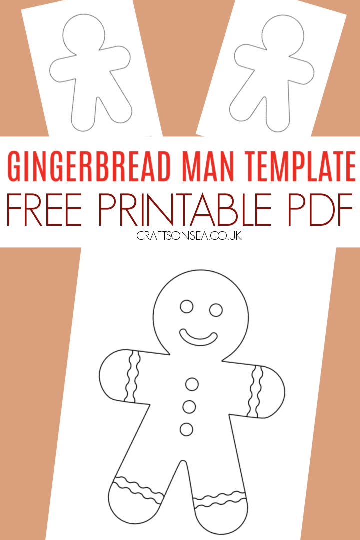 Free gingerbread man template printable pdf