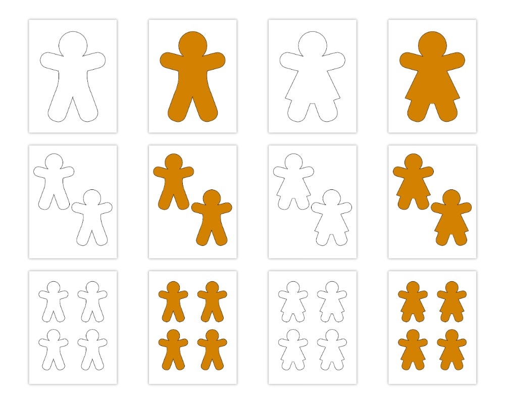 Free gingerbread man woman templates sizes
