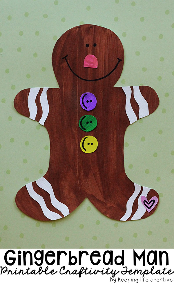 Printable gingerbread man craft