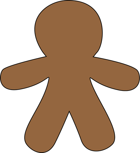 Free printable brown gingerb man template