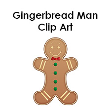 Gingerbread man template clipart coloring page for kids â tims printables