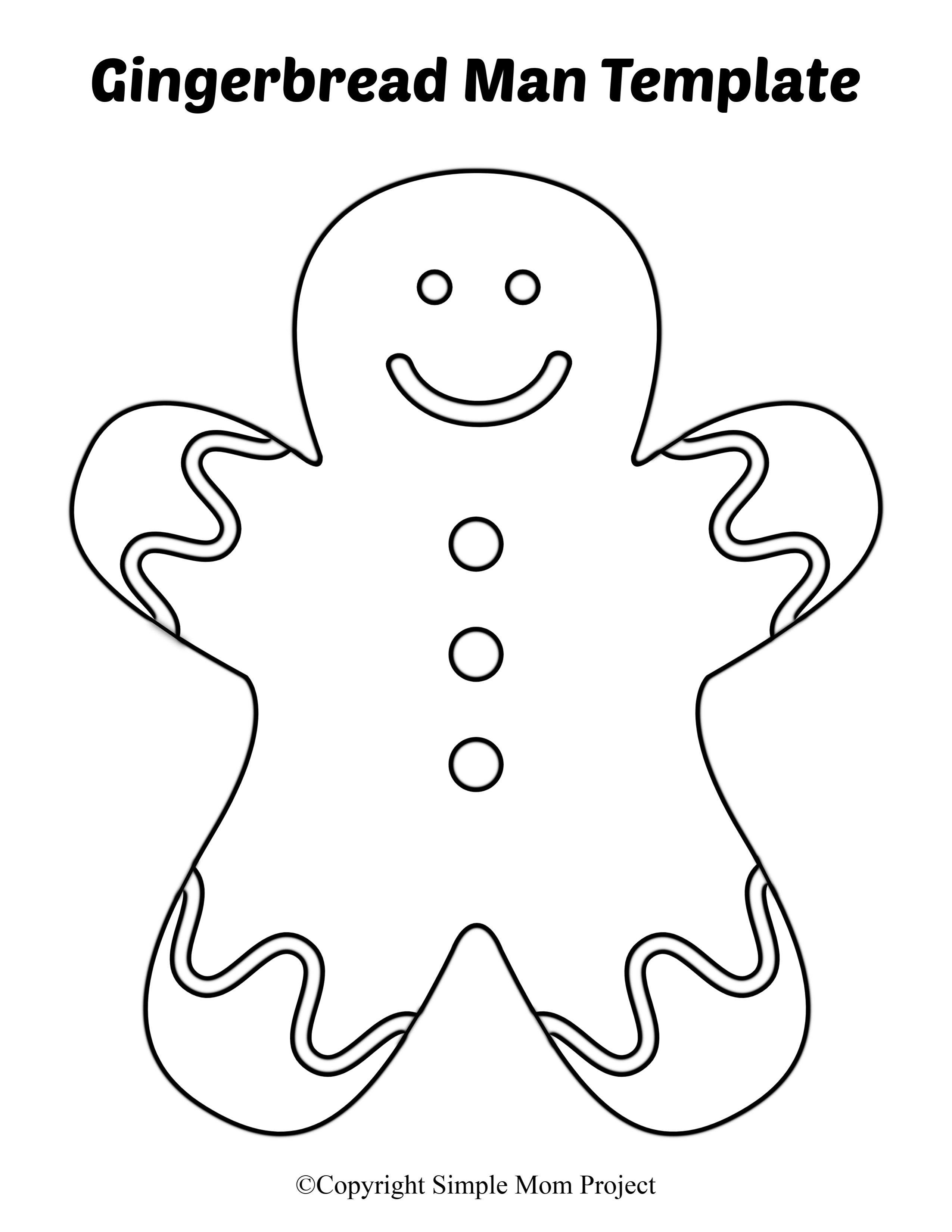 Festive gingerbread man templates for holiday crafts and coloring