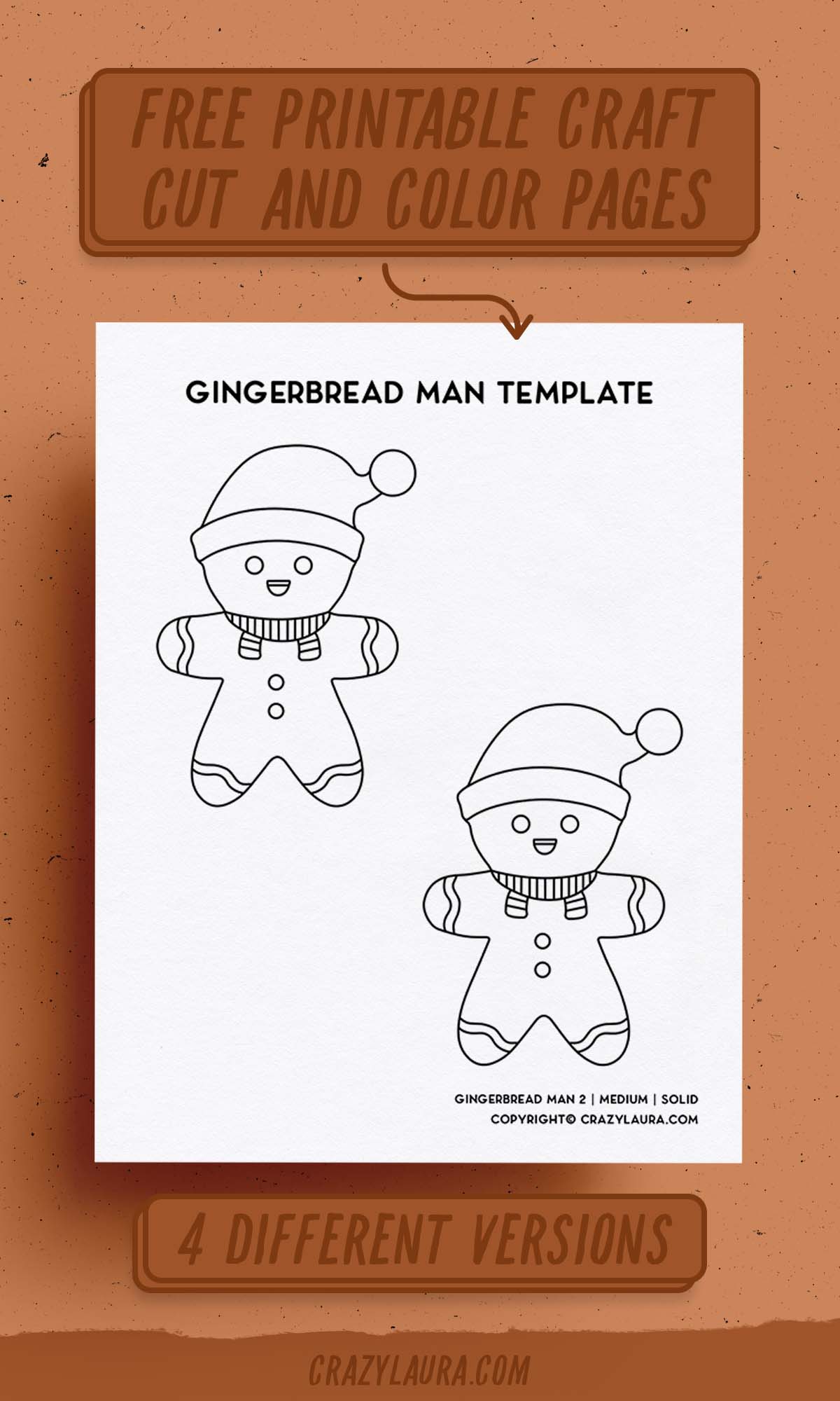 Free gingerbread man template coloring pages for