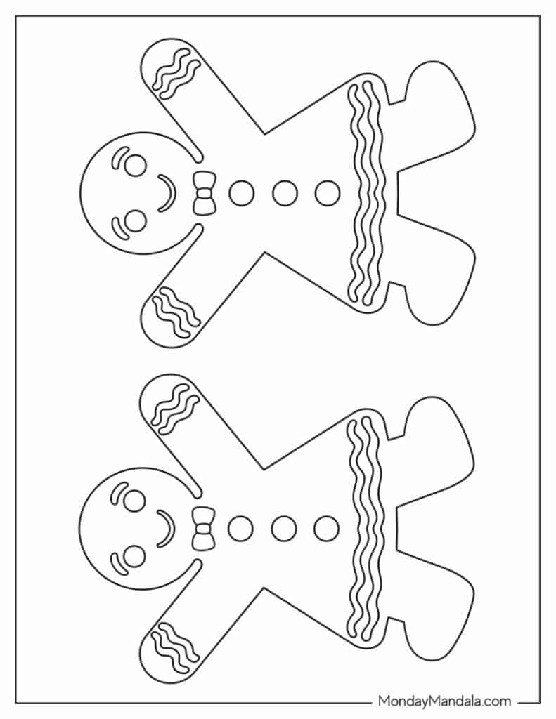 Gingerbread man templates free pdf printables