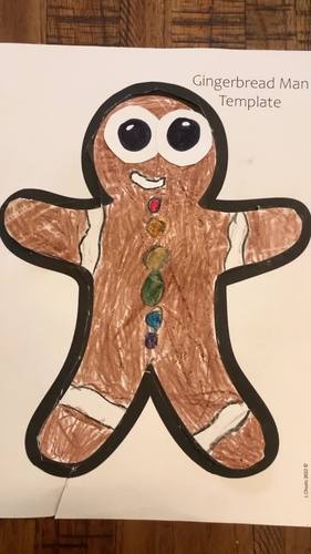 Gingerbread man printable template by ms lolas little learners tpt