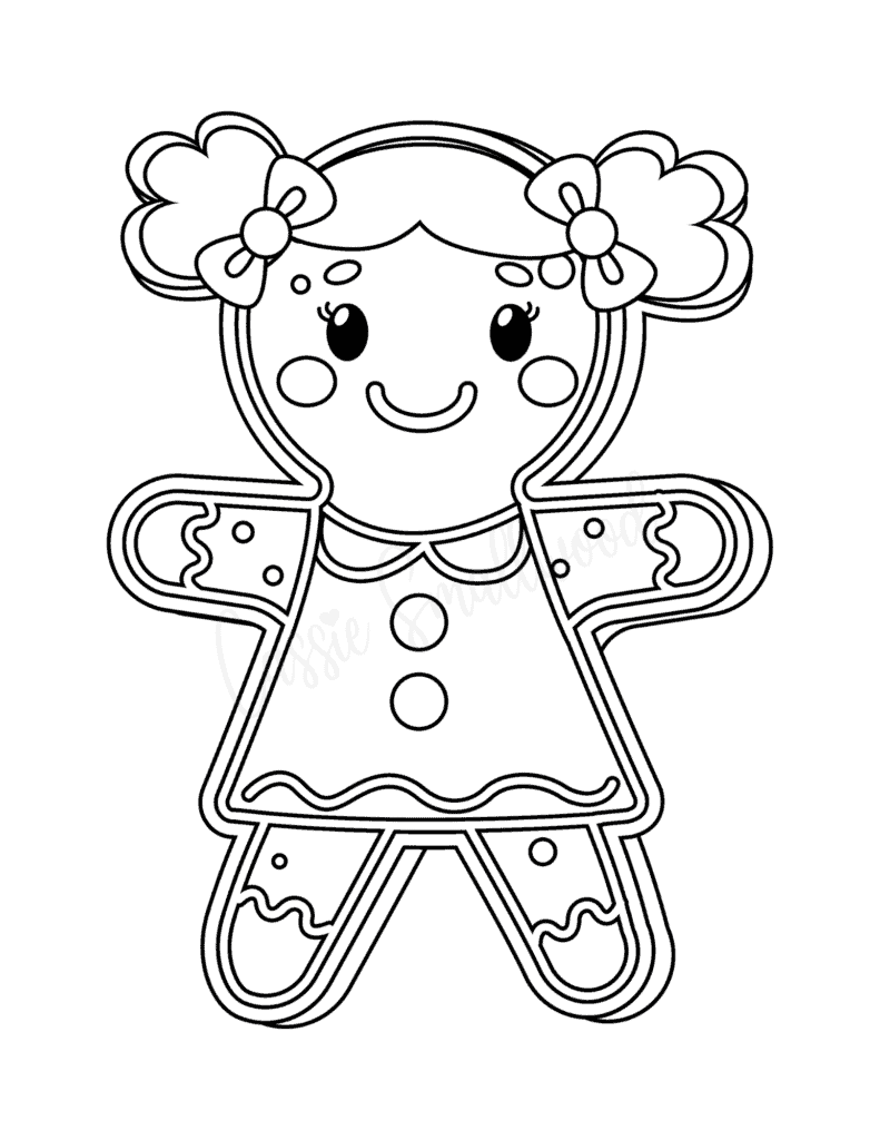 Adorable gingerbread man templates