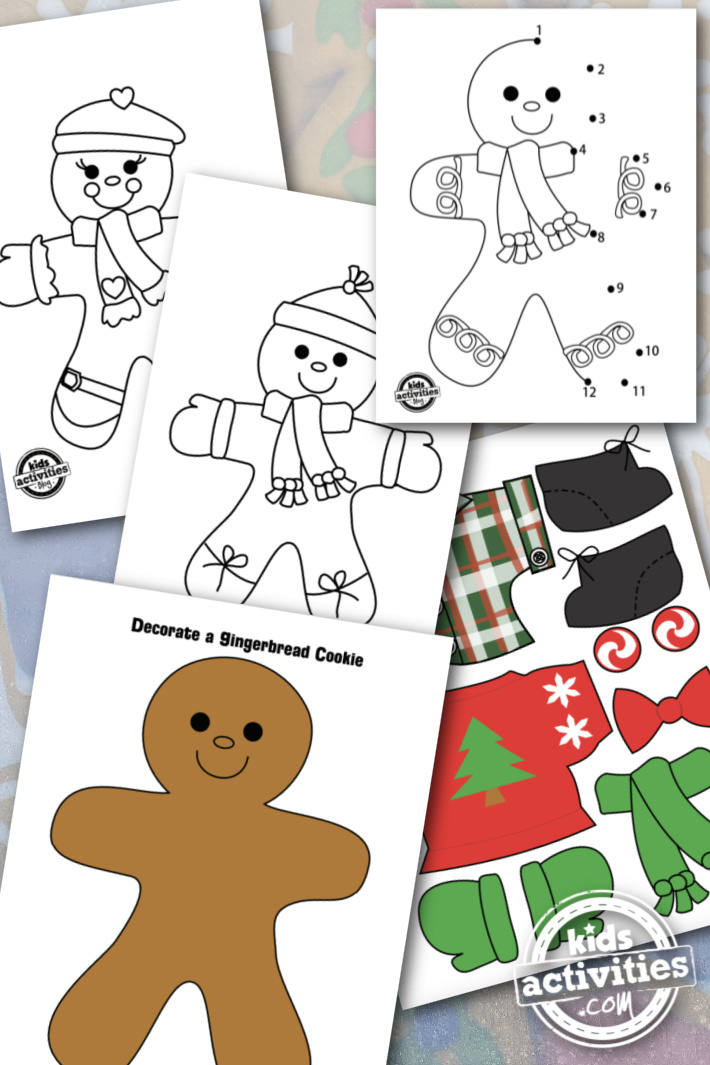Fun festive gingerbread man printable activity pages for kids kids activities blog