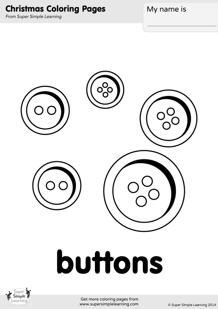 Buttons coloring page