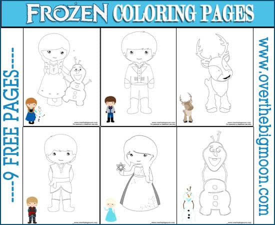 Frozen coloring pages