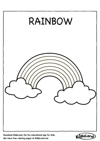 Download free rainbow coloring page and educational activity worksheets for kids