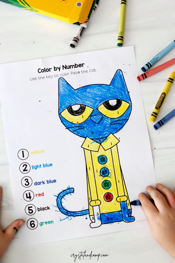 Pete the cat and his four groovy buttons printables