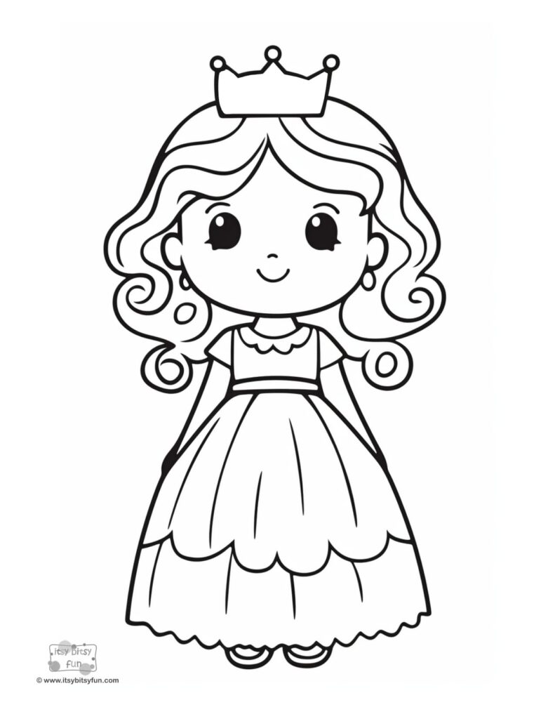 Free printable princess coloring pages