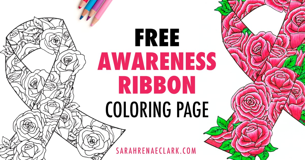 Free awareness ribbon coloring page