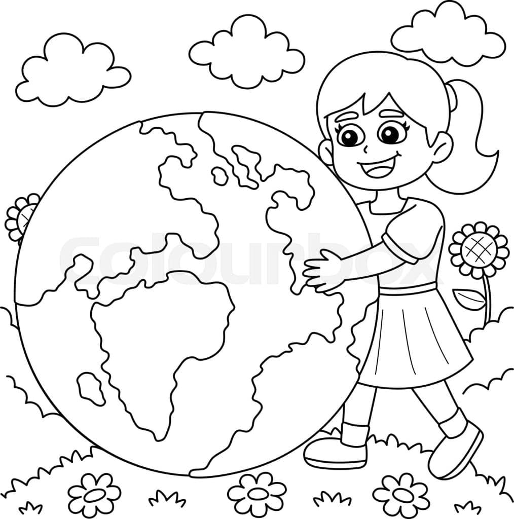 Meaningful earth day printable coloring pages for children
