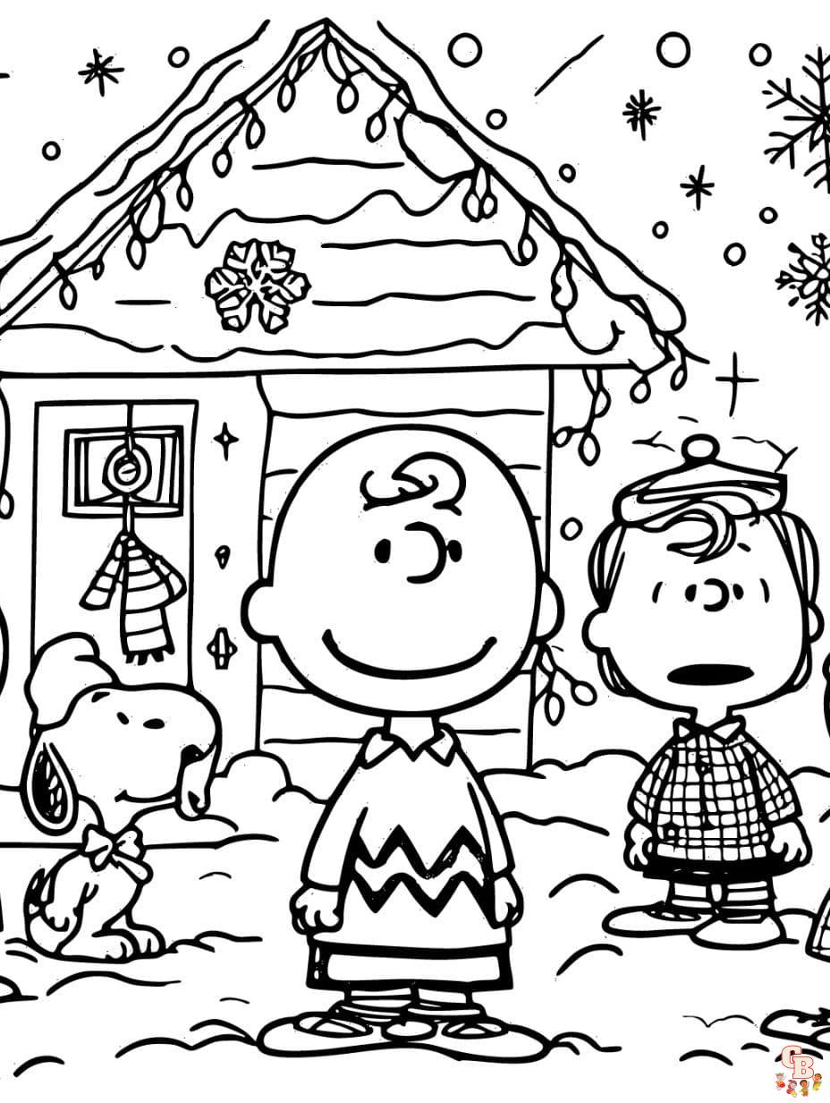 Printable charlie brown coloring pages free for kids ands adults