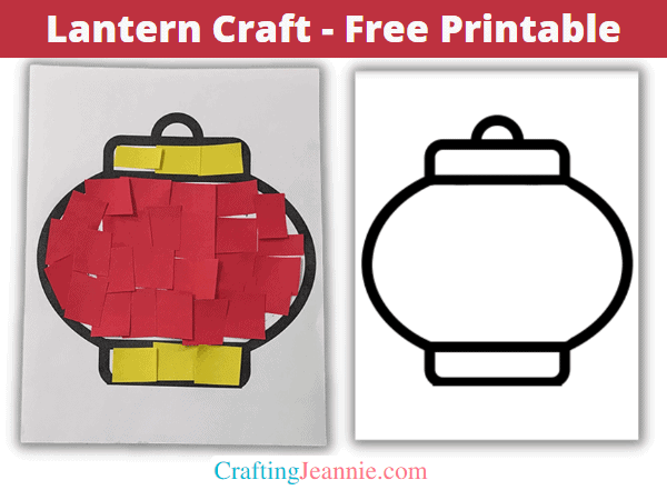 Chinese new year lantern craft free printable