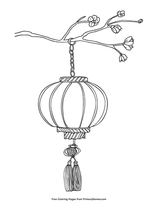 Chinese lantern coloring page â free printable pdf from