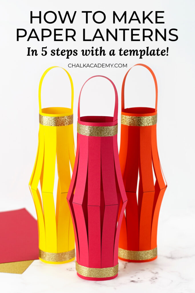 Make easy chinese paper lanterns in steps template video