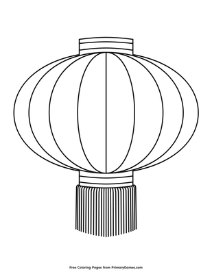 Chinese lantern coloring page â free printable pdf from