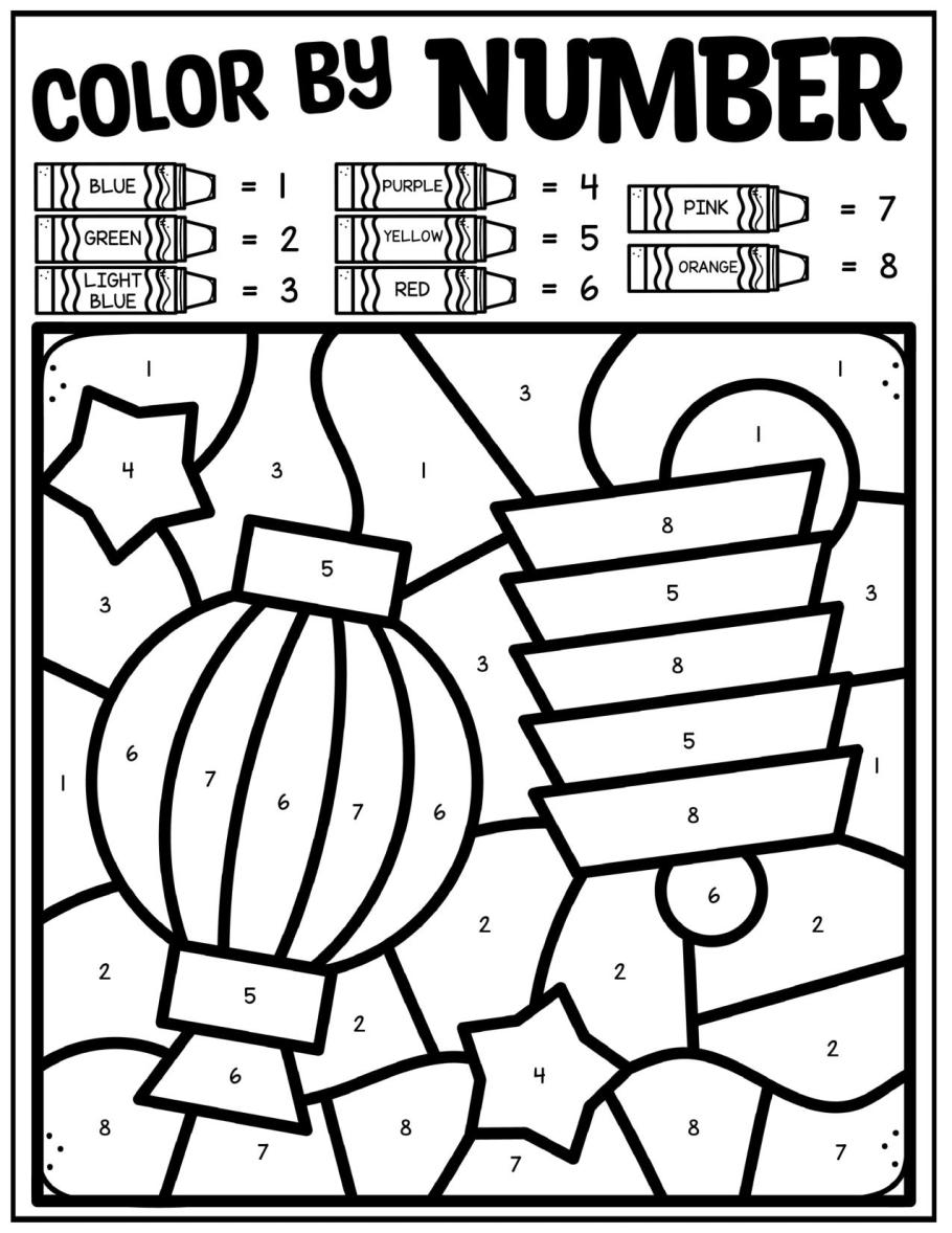 Chinese new year lor by number pages free printable