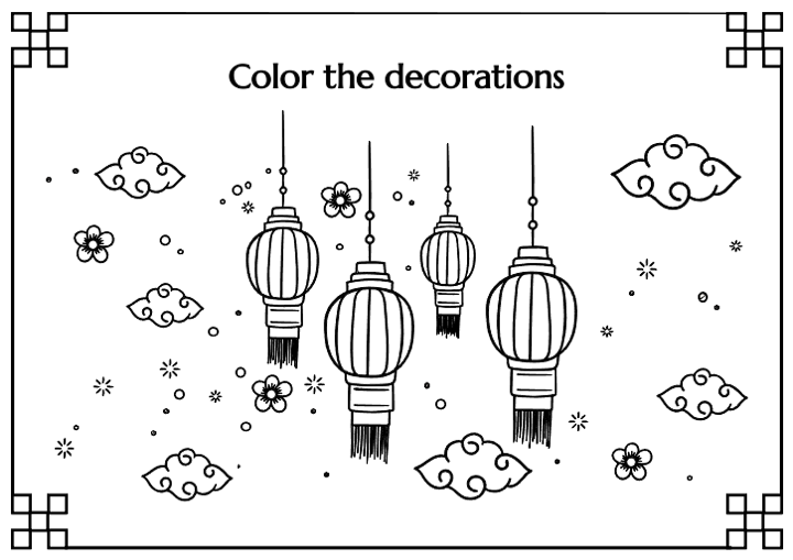 Free chinese new year coloring pages
