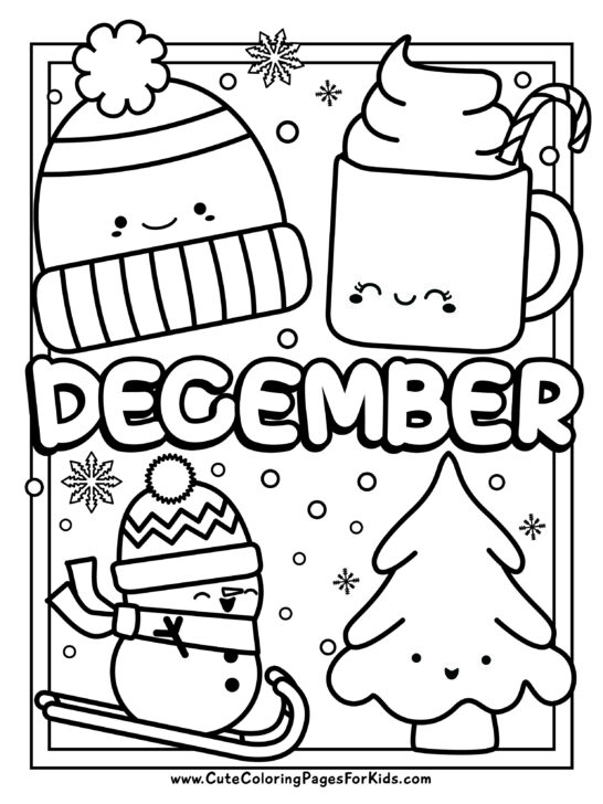 December coloring pages free printable coloring sheets