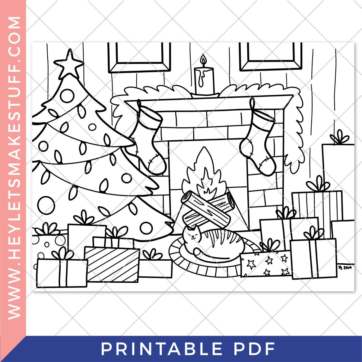 Free printable christmas coloring page