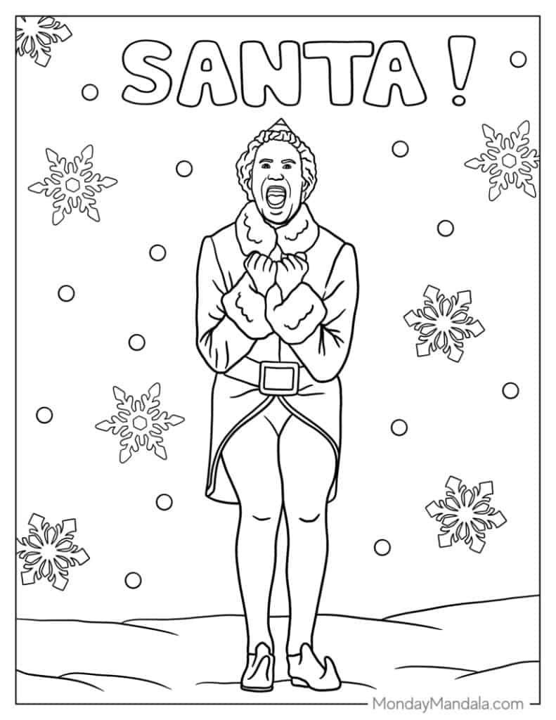 Christmas coloring pages free pdf printables