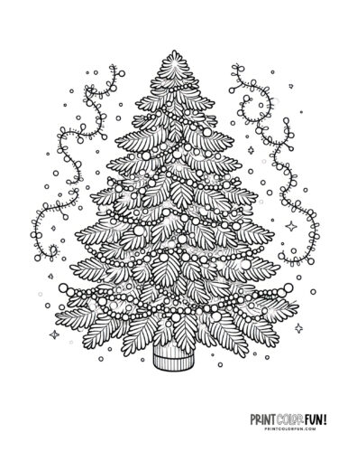 Christmas tree coloring pages clipart the ultimate free printable collection at