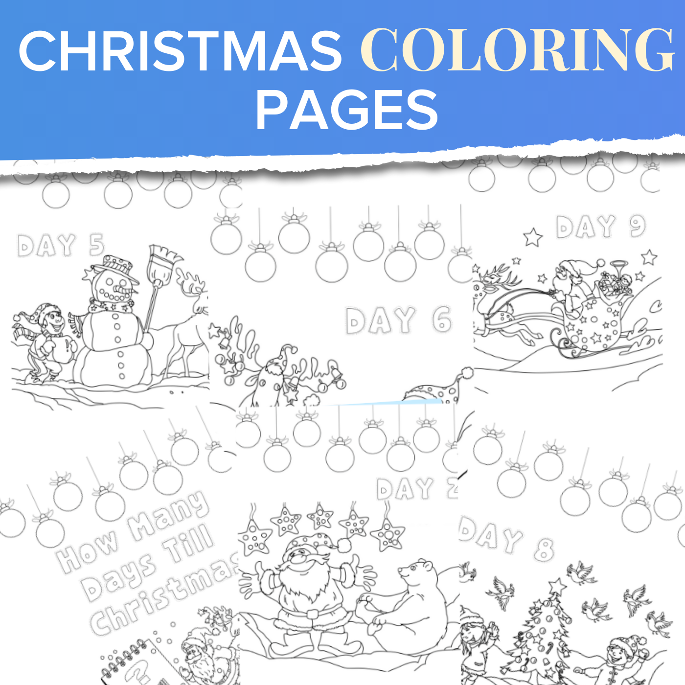 Christmas coloring pages â fine motor masters
