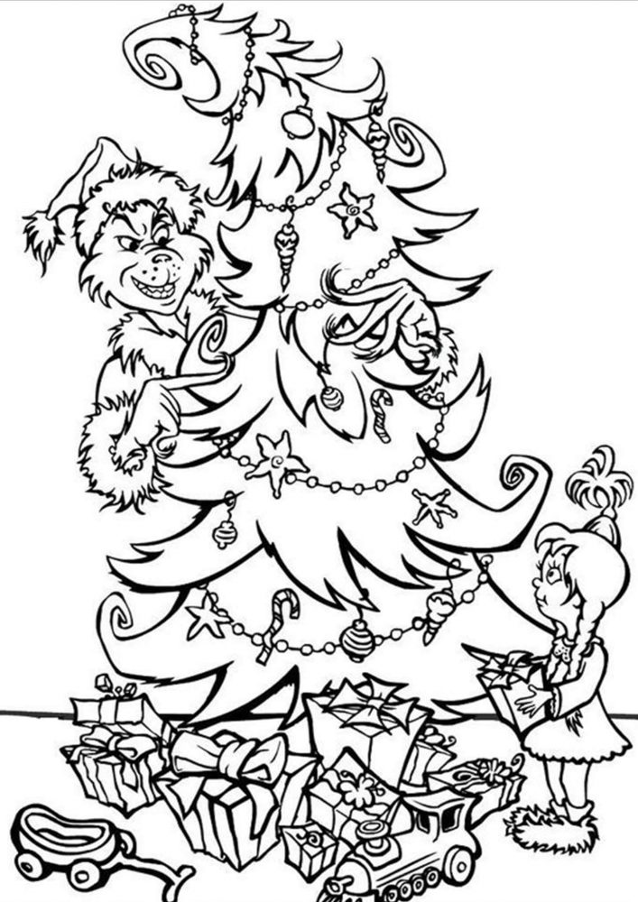 Free printable the grinch coloring pages