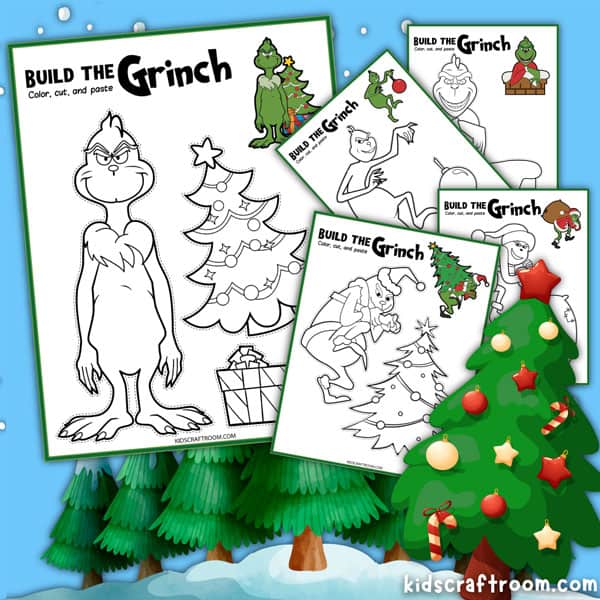 Build the grinch coloring pages free printable