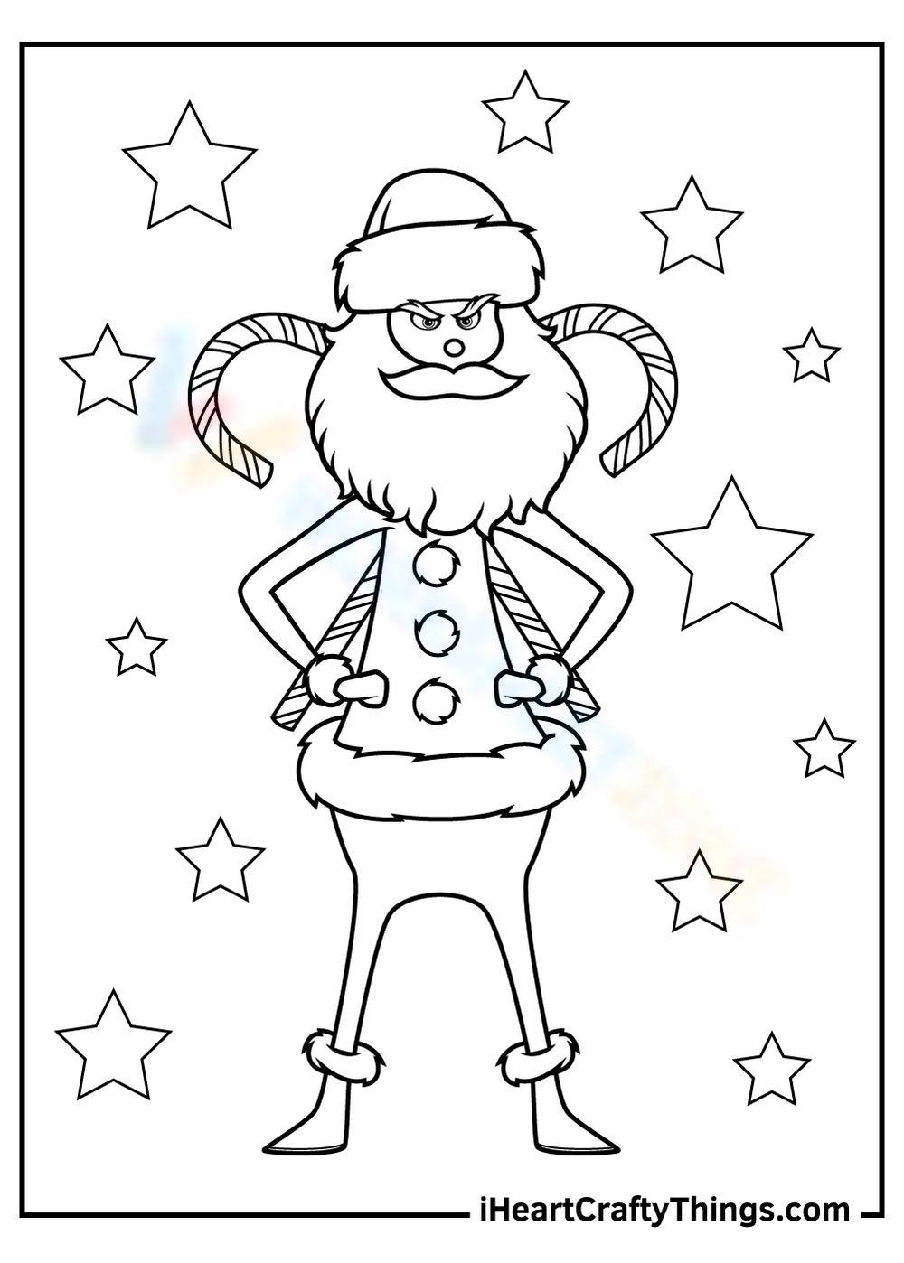 Free printable grinch coloring pages for kids
