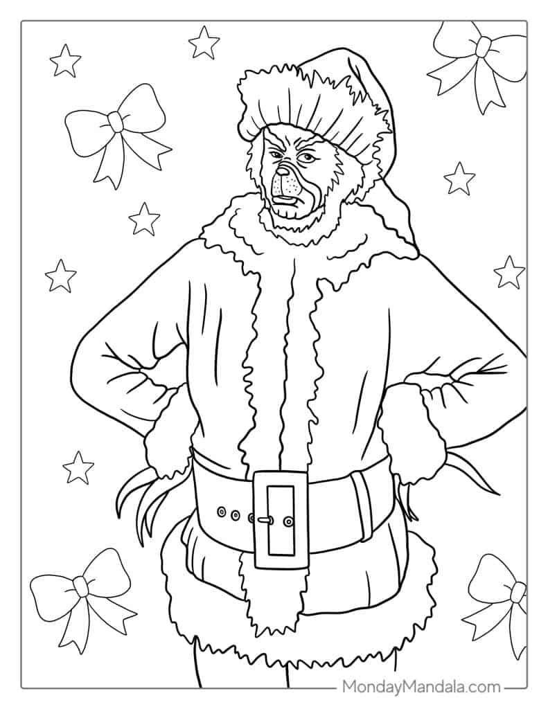 Christmas coloring pages free pdf printables